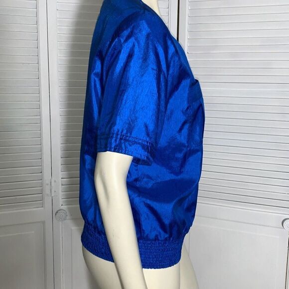 Vintage 80s Worthington Essentials Blouse with Shoulder Pads / Size 14M - Picture 7 of 11